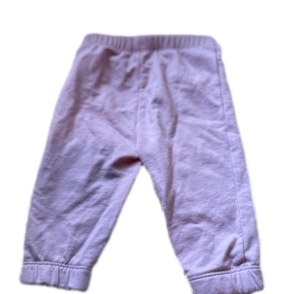 3/$20 Joe fresh 3-6 month pants drawstring purple and pink with hearts - Picture 3 of 3